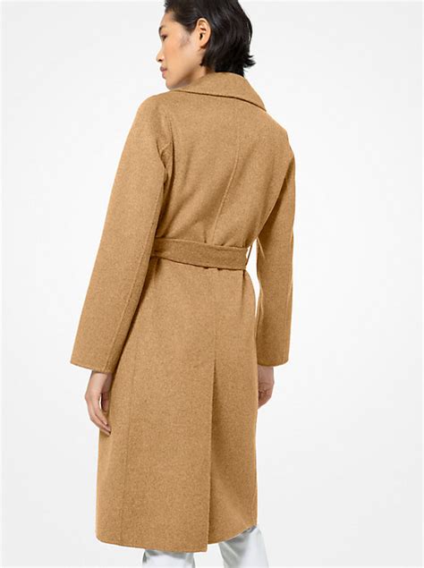 michael kors dfw robe coat|Double Face Wool Blend Robe Coat .